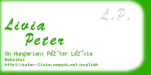 livia peter business card